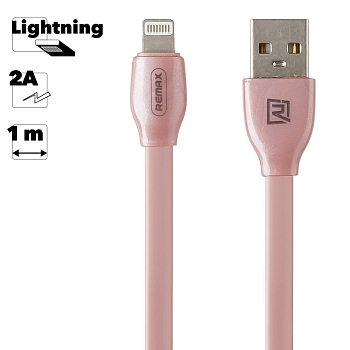 USB Дата-кабель Remax Laser Data Cable RC-035i для Apple 8-pin, 1 метр, розовое золото