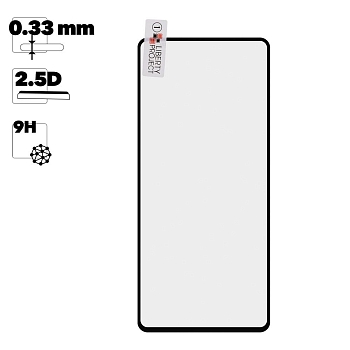 Защитное стекло LP для Samsung Galaxy A80 2019 (A805F) Thin Frame Full Glue с рамкой 0, 33 мм 2.5D 9H, черное