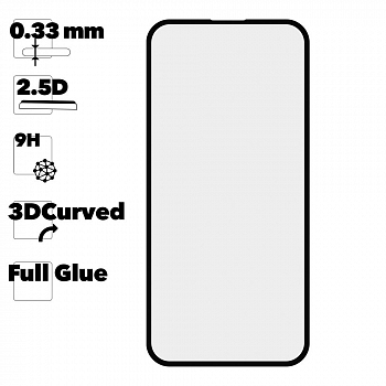 Защитное стекло IT`S ME для iPhone 14 Pro Max OG Full Glue (черное)