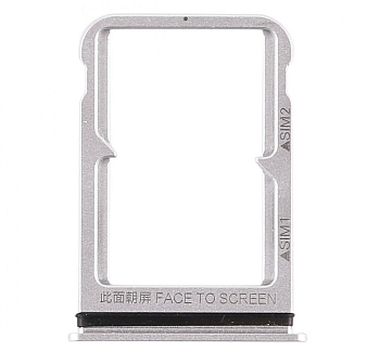 Держатель (лоток) SIM-карты для Xiaomi Mi 8, серебряный
