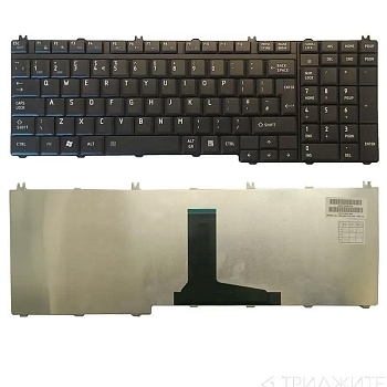 Клавиатура для ноутбука Toshiba Satellite A500, L350, L500, L505, F501, P200, P300, P500, черная