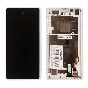 Модуль (матрица и тачскрин в сборе)  4.3" 1280x720 для YotaPhone 1 C9660 передний (YT0124010, YT014F02) черный с белой рамкой