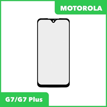 Стекло + OCA пленка для переклейки Motorola G7, G7 Plus, черный