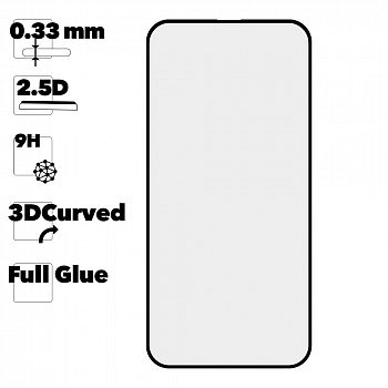 Защитное стекло IT`S ME для iPhone 14 plus, 13 Pro Max OG Full Glue (черное)