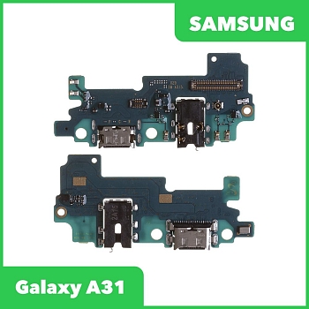 Разъем зарядки для телефона Samsung Galaxy A31 SM-A315 с разъемом гарнитуры и микрофоном (оригинал)