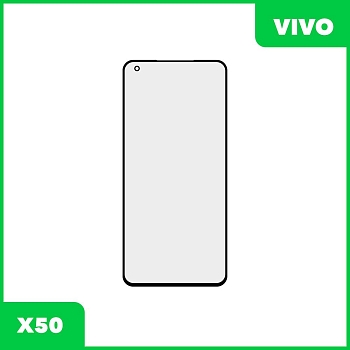 Стекло для переклейки дисплея Vivo X50, черный