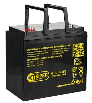 Аккумуляторная батарея Kiper GPL-12550, 12В, 55Ач