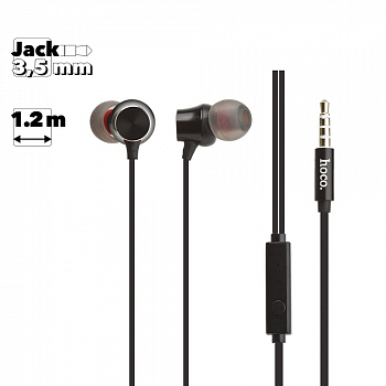 Гарнитура Hoco M51 Proper Sound Universal Earphones With Mic, черная