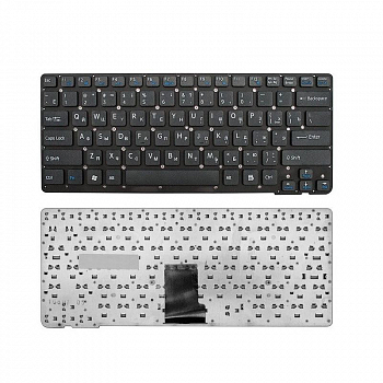 Клавиатура для ноутбука Sony Vaio VPC-CA, VPC-SA, черная, без рамки