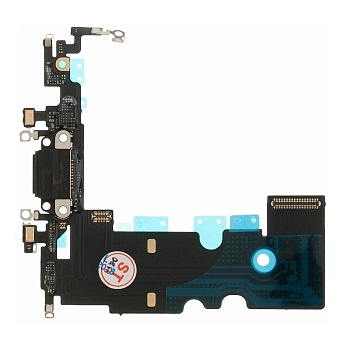 Разъем зарядки для телефона iPhone 8, iPhone SE 2020 (черный) и разъемом гарнитуры, микрофоном