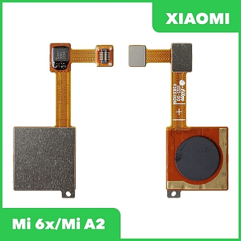 Сканер отпечатка пальца для телефона Xiaomi Mi 6X, Mi A2, черный
