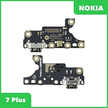 Разъем зарядки для телефона Nokia 7 Plus c микрофоном
