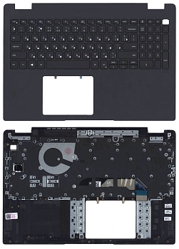 Клавиатура для ноутбука Dell Latitude 3510, черная с подсветкой топ-панель