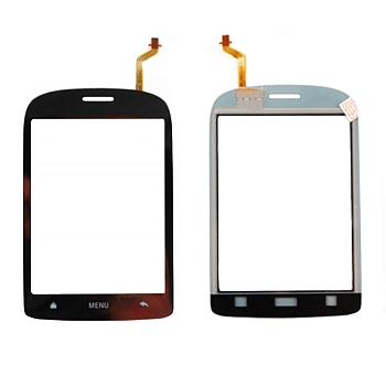 Сенсорное стекло (тачскрин) для Huawei Ascend U8110, МТС Android (темный хром)