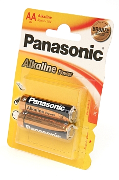 Батарейка (элемент питания) Panasonic Alkaline Power LR6APB/2BP RU LR6 BL2, 1 штука