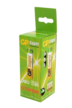 Батарейка (элемент питания) GP Super GP24ARS-2CRDP40 LR03 SR4, 1 штука