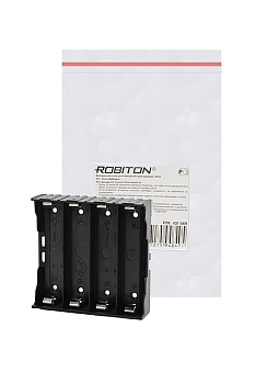 Отсек для элементов питания Robiton Bh4x18650/pins с выводами для пайки PK1, 1 штука