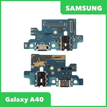 Системный разъем (разъем зарядки) для Samsung Galaxy A40 2019 (A405F) и разъем гарнитуры, микрофон