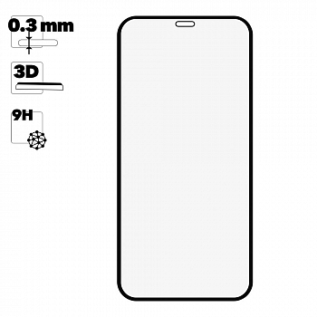 Защитное стекло Remax Medicine G. GL-27 3D для телефона Apple iPhone 12 Mini с рамкой 0, 3 мм, черное