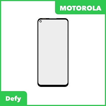 Стекло + OCA плёнка для переклейки Motorola Defy (черный)