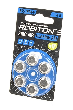 Батарейка Robiton Hearing AID R-ZA675-BL6 675 PR44 DA675 V675A BL6