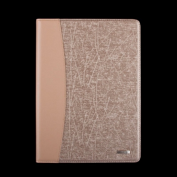 Чехол-книжка для Apple iPad Air 2 (A1566, A1567) "RICH BOSS" (кожаный золотой/бежевый коробка)