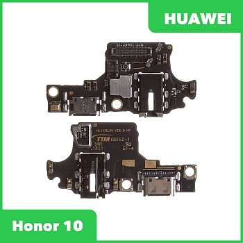 Системный разъем (разъем зарядки) для Huawei Honor 10 (COL-L29), разъём гарнитуры, микрофон (оригинал)