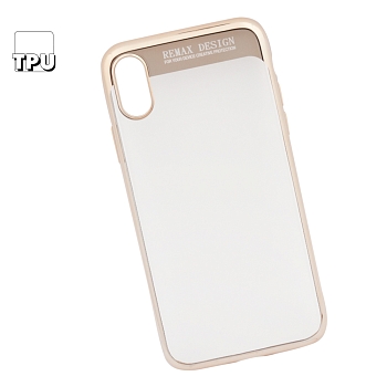 Чехол для Apple iPhone X REMAX Modi Series Case пластик, золотой