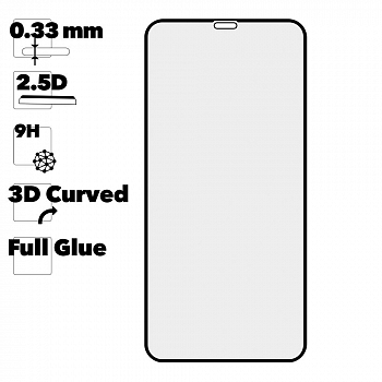 Защитное стекло IT`S ME для iPhone 11 Pro Max, Xs Max OG Full Glue (черное)